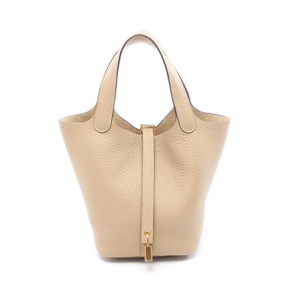 Hermes Hermès Picotin Lock PM handbag in Taurillon Clemence leather, beige. - Picture 1 of 5